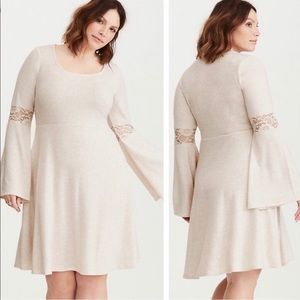 Torrid Lace Inset Knit skater dress